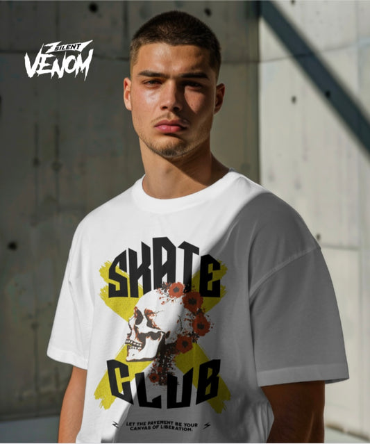 Skate Club Short Sleeve Tee- White