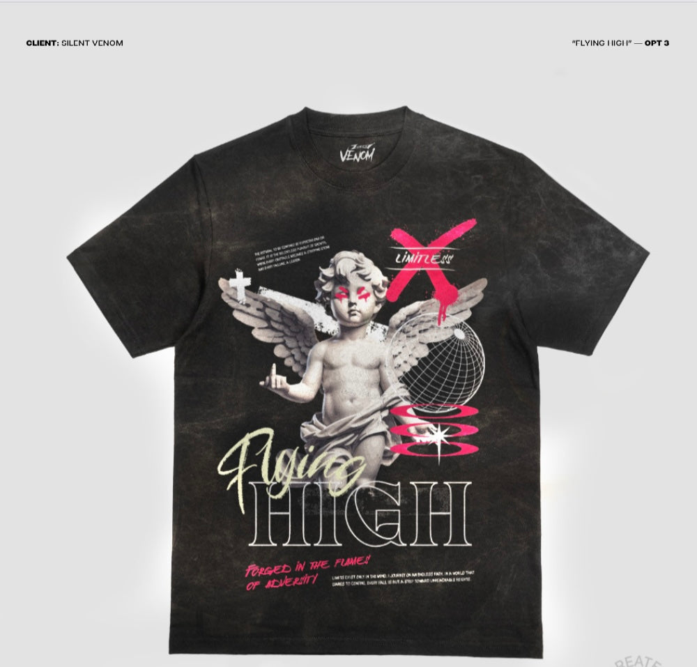 Flying High Short Sleeve- Black