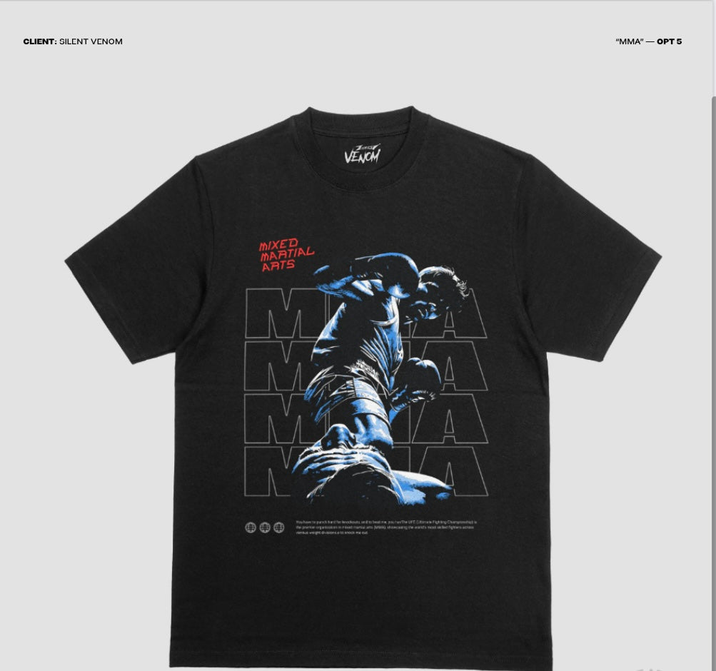 MMA  Short Sleeve Tee - Black