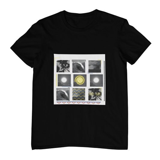 Wave Grid Short Sleeve Tee- Black